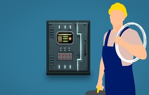 Electrical Contractor at work